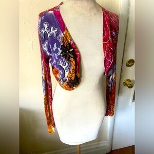 Alberto Makali Multicolor Cropped Cardigan